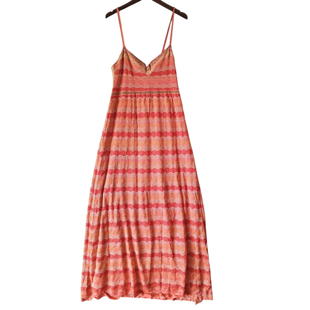 CECELIA PRADO Women's Spaghetti Strap Stretch Knit‎ Size L Maxi Dress YJ01